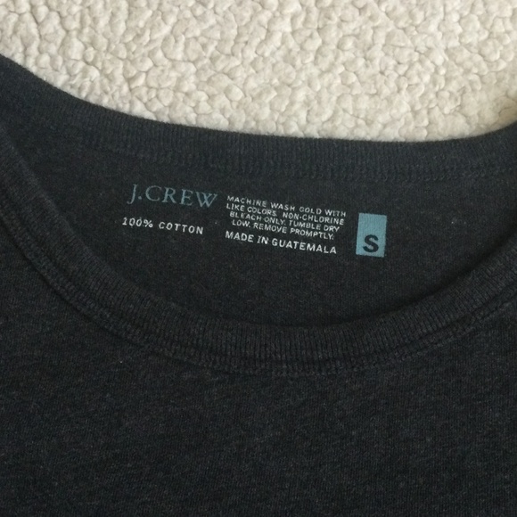 Vintage J. Crew Y2K Long Sleeve Crewneck Tee Gray - Sz Small - Picture 6 of 7
